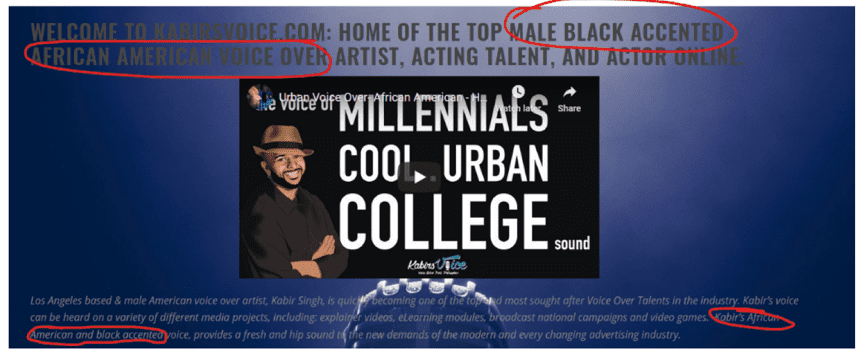 I am not a black voice actor. I am not an African-American voice actor. I am a voice actor.